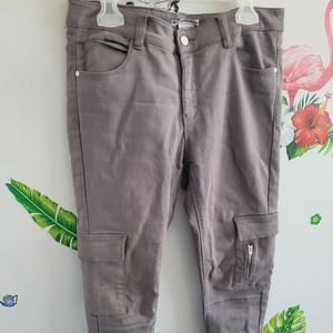 Grey cargo pants women